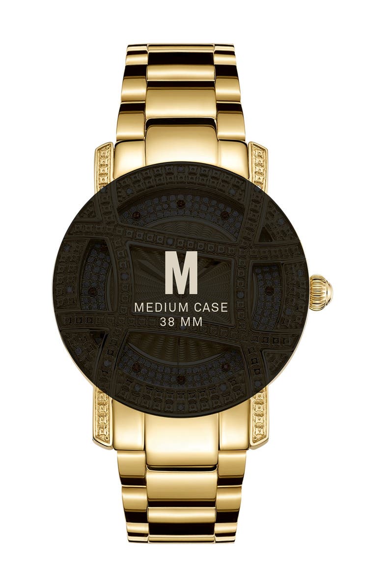 JBW Olympia 10 Year Anniversary Diamond Bracelet Watch, 37mm, Alternate, color,