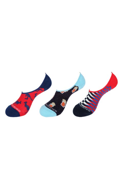 Assorted 3-Pack No Show Socks