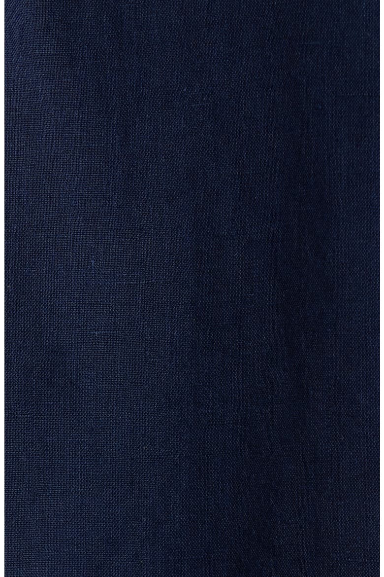 Axel Shaped Fit Linen Button-Up Shirt, Alternate, color, NAVY