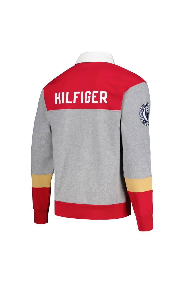 Tommy Hilfiger Men's Tommy Hilfiger Scarlet San Francisco 49ers Connor Oversized Rugby Long Sleeve Polo, Alternate, color, Scarlet