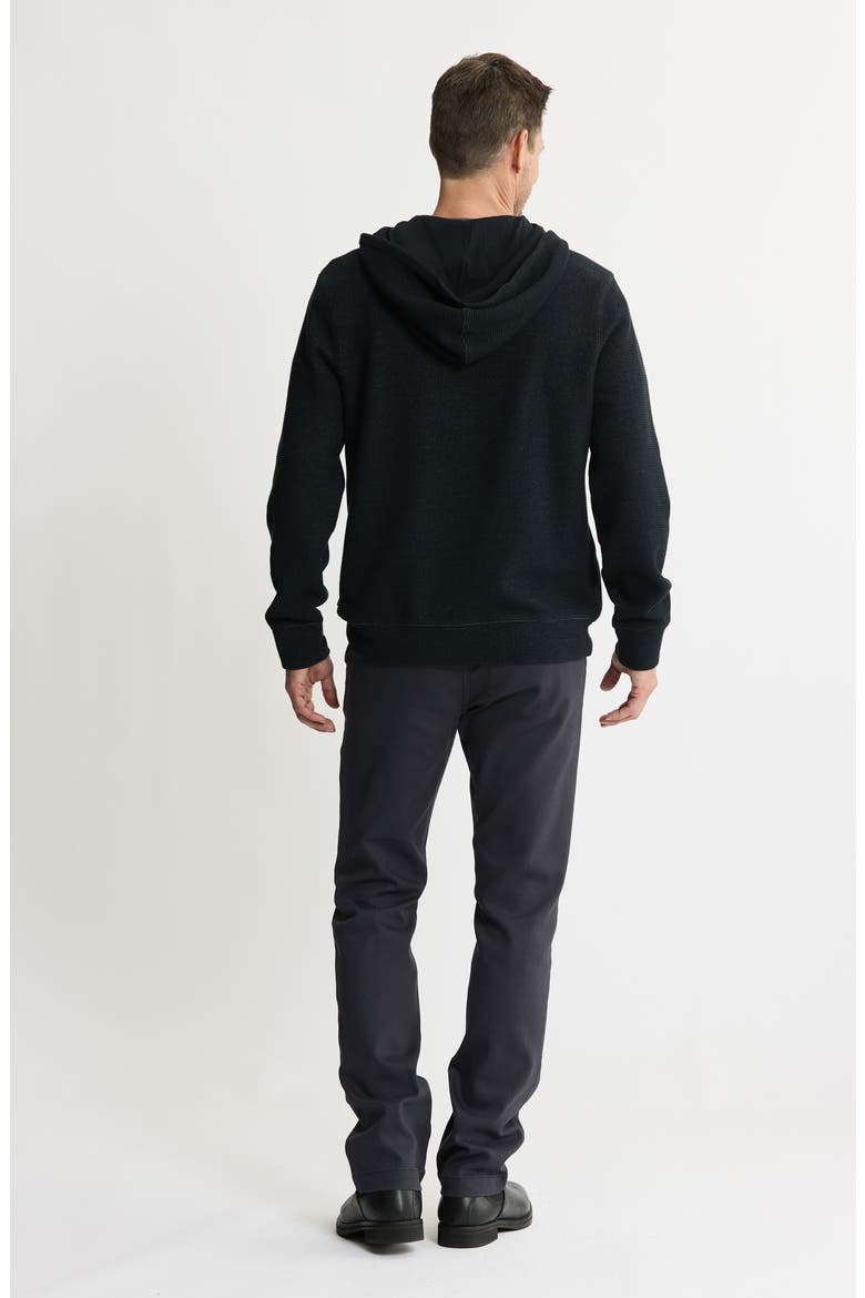 Textured Knit Hooded Pullover, Alternate, color, BLACK