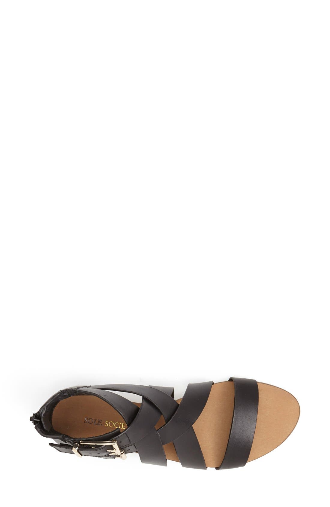 NANCIE SANDAL, Alternate, color, BLACK