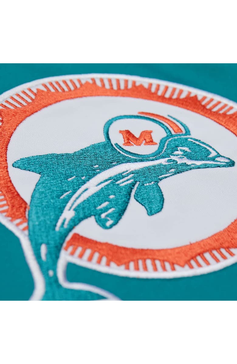 Mitchell & Ness Men's Mitchell & Ness Aqua Miami Dolphins Double Down Satin Full-Snap Jacket, Alternate, color, Aqua