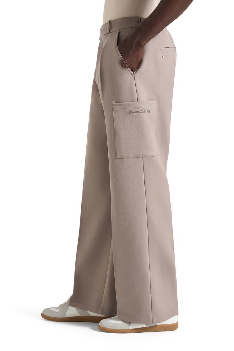 Luca Relaxed Fit Pleated Pocket Trousers, Alternate, color, Beige