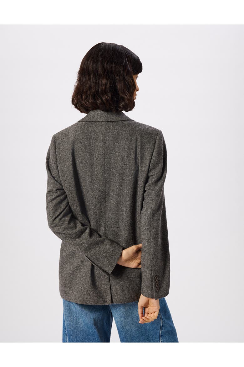 Herringbone Wool Blazer, Alternate, color, Grey/Multi