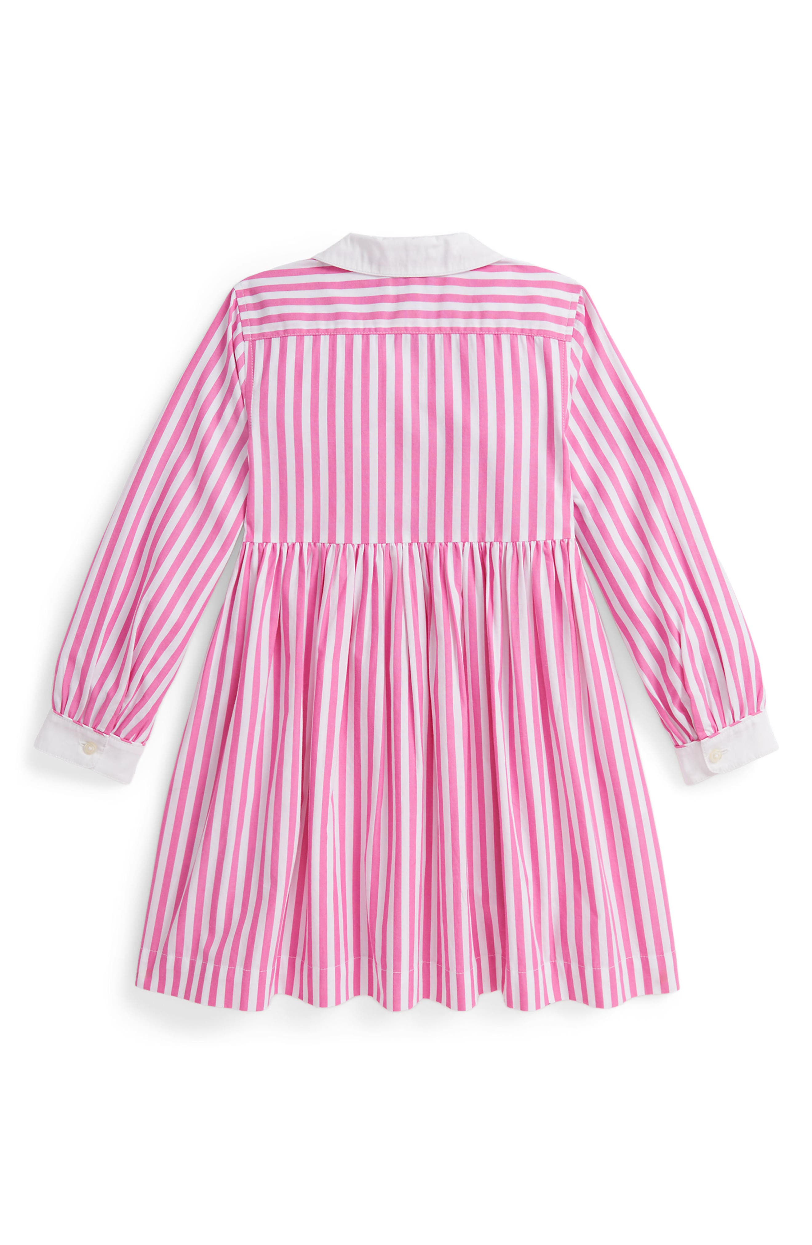 pink and white striped shirt dress Kenneth Cole Women's Short Drop Shoulder Shirt Dress, Pink, 8, Cotton