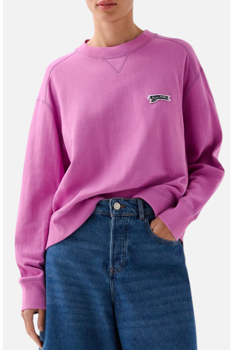 Waffle Patch Sweater, Alternate, color, Mauve