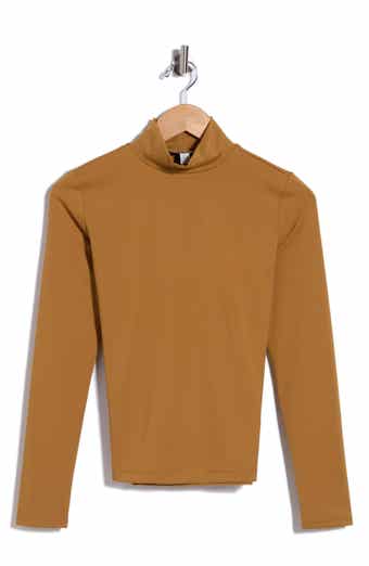 Turtleneck Top with Back Seam Detail