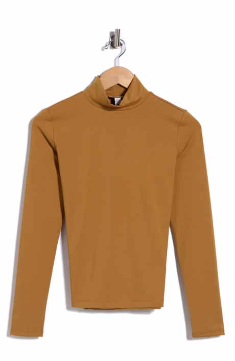 Turtleneck Top with Back Seam Detail