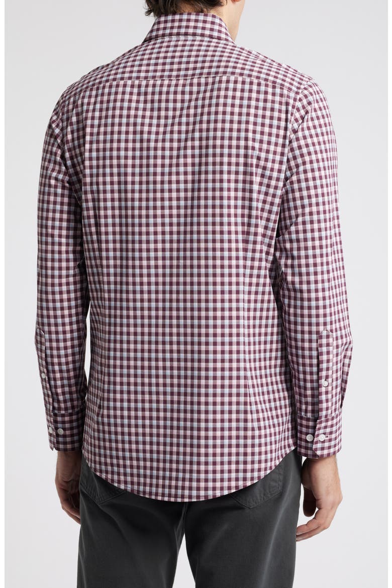 Leeward Stretch Button-Up Shirt, Alternate, color, WINE TODOS PLAID