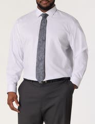 HAGGAR Big & Tall Four Petals Wrinkle-Free Dress Shirt