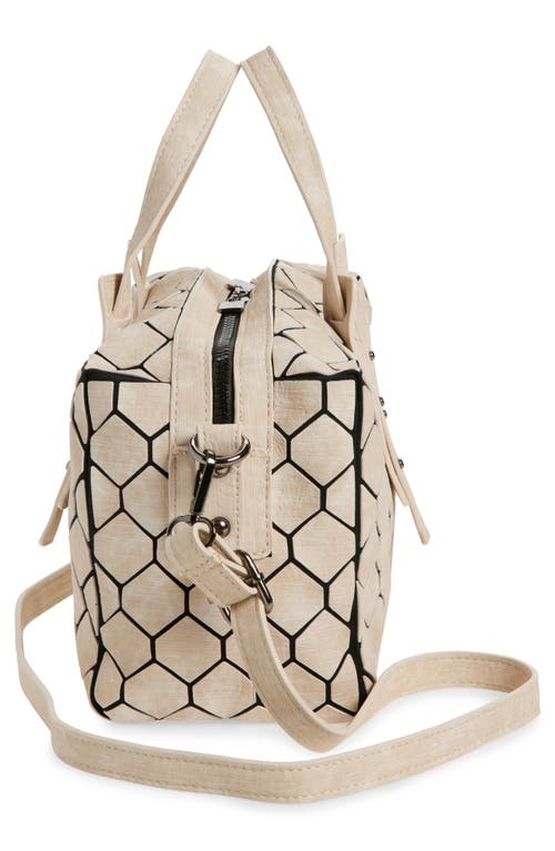 Patrizia Luca Chevron Geometric Duffle Satchel