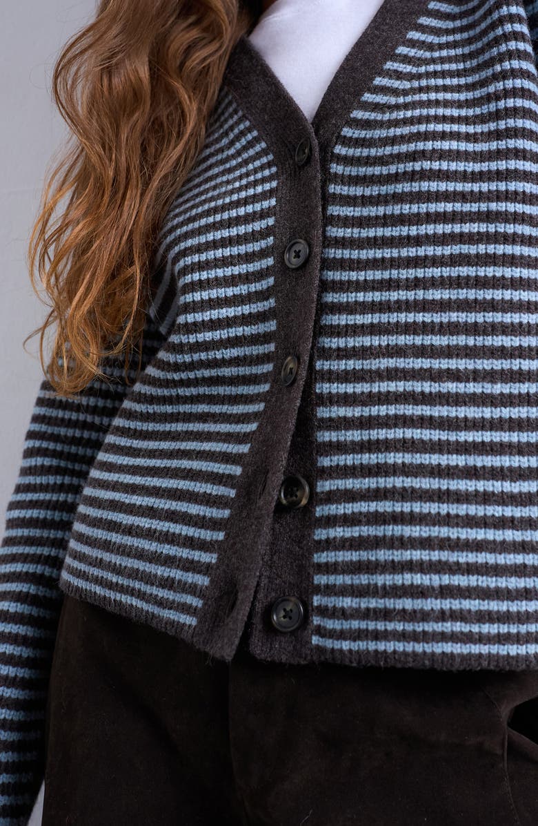 Topshop Stripe Cardigan, Alternate, color,