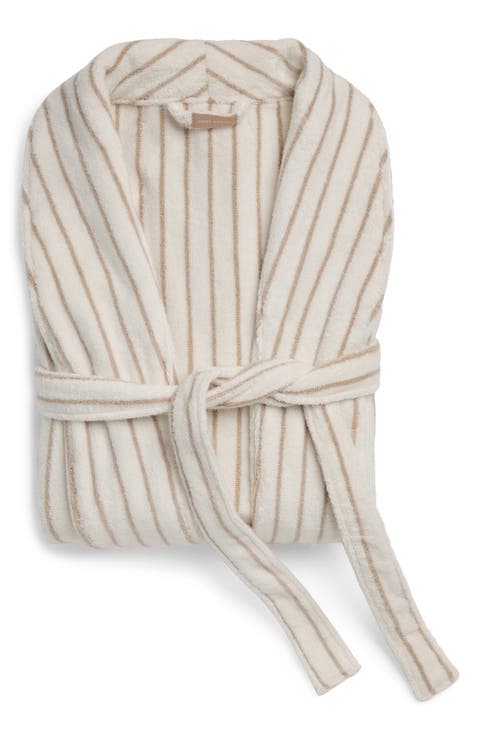 Stripe Luxe Terry Robe