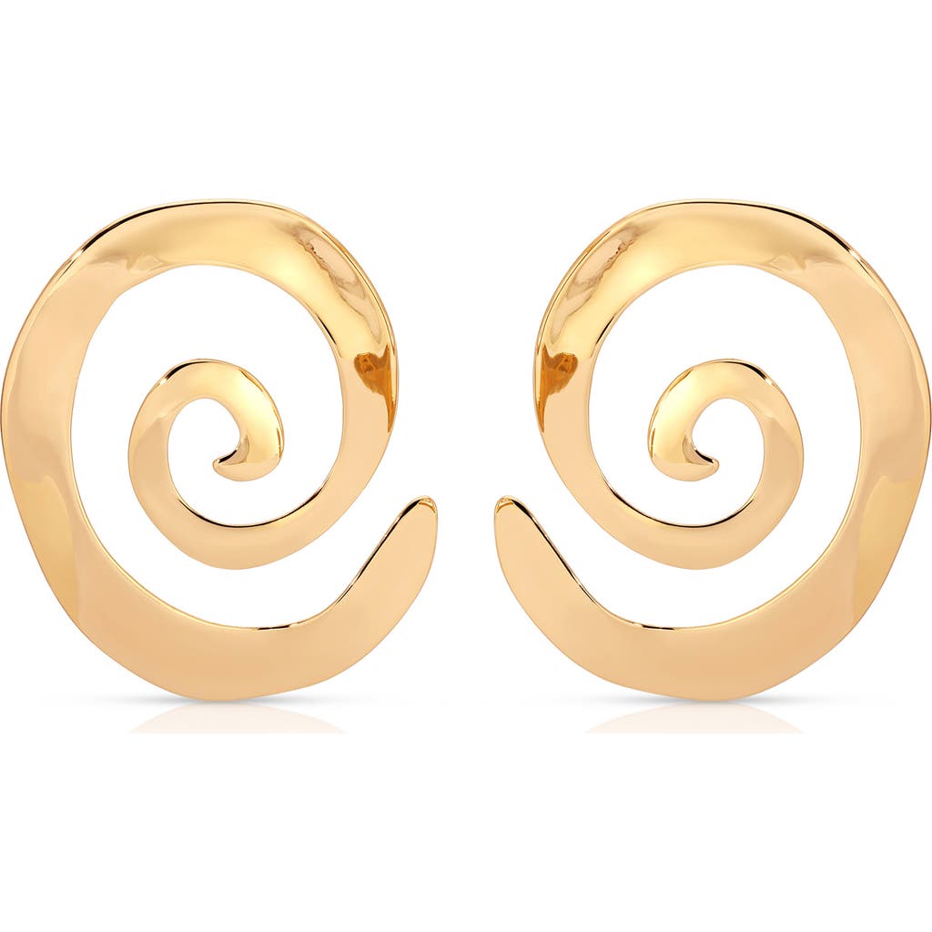 Ettika Aura Swirl Earrings In Gold