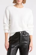 Splendid Crewneck Sweater & Faux Fur Pompom Beanie Set