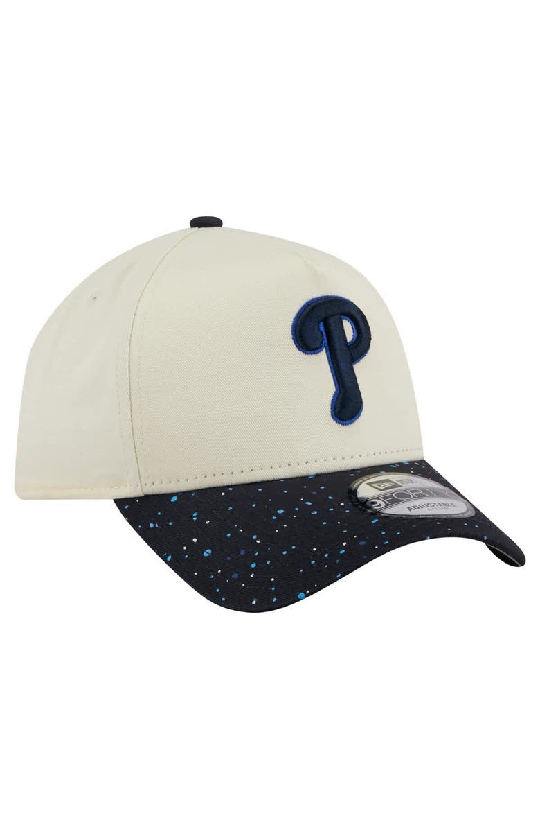 New Era Men's New Era  Cream Philadelphia Phillies Speckle A-Frame 9FORTY Adjustable Hat, Alternate, color, Cream