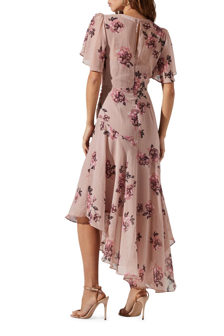Floral Print Dress, Alternate, color, DARK BLUSH MULTI FLORAL