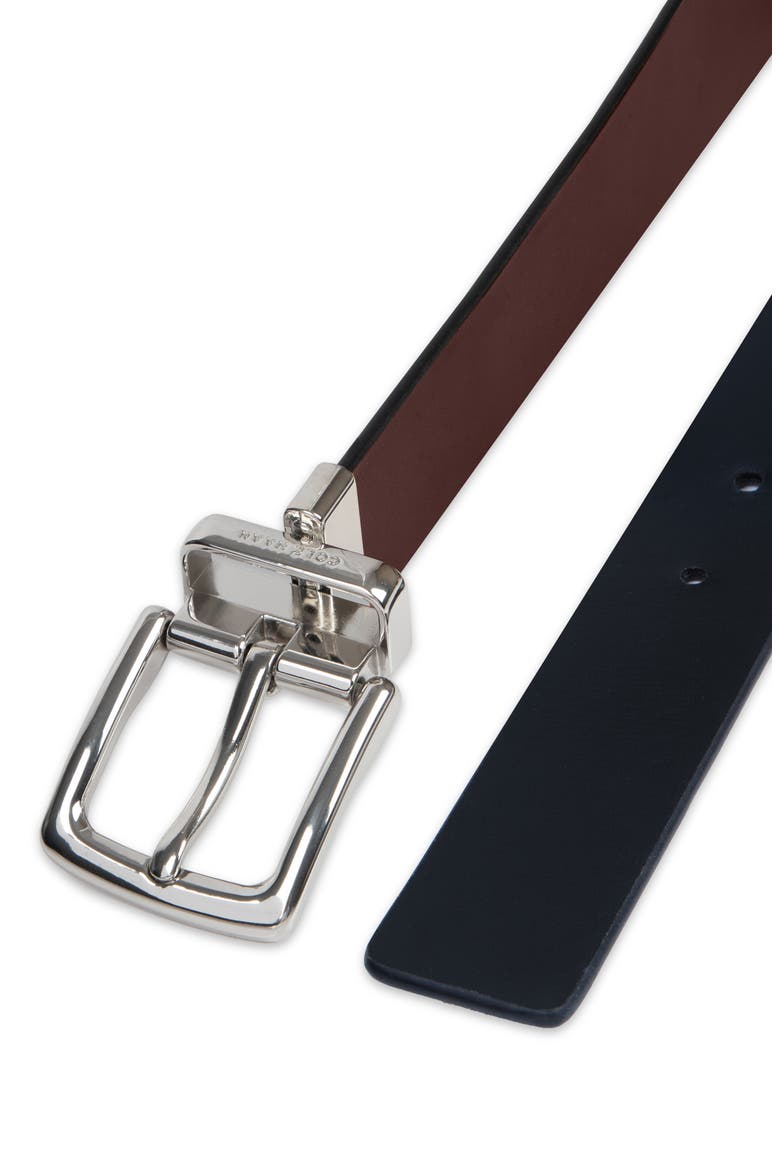 35mm Reversible Leather Belt, Alternate, color, CHOCOLATE / NAVY