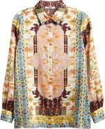 Elie Tahari The Lior Mix Print Woven Shirt