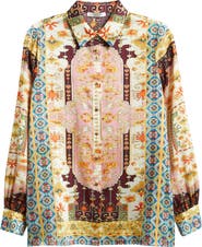 Elie Tahari The Lior Mix Print Woven Shirt