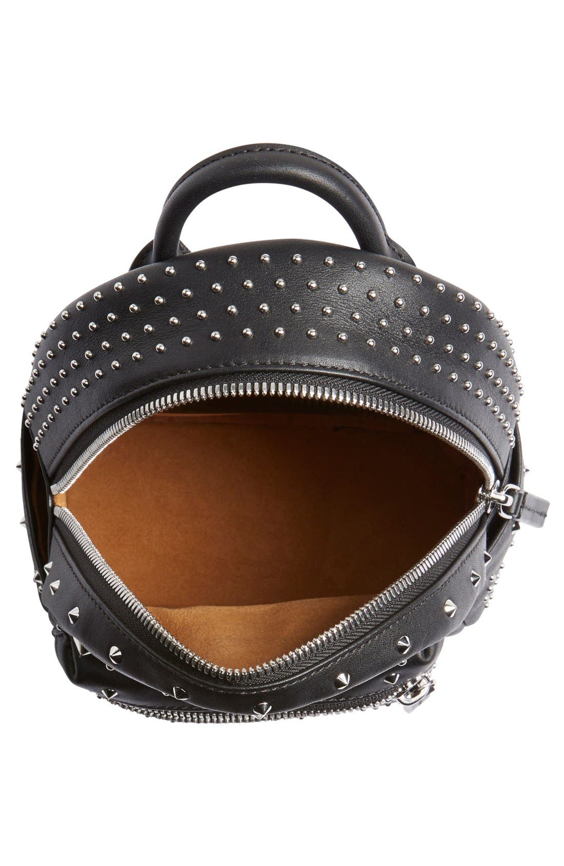 MCM 'X-Mini Stark - Bebe Boo' Studded Leather Backpack, Alternate, color, 