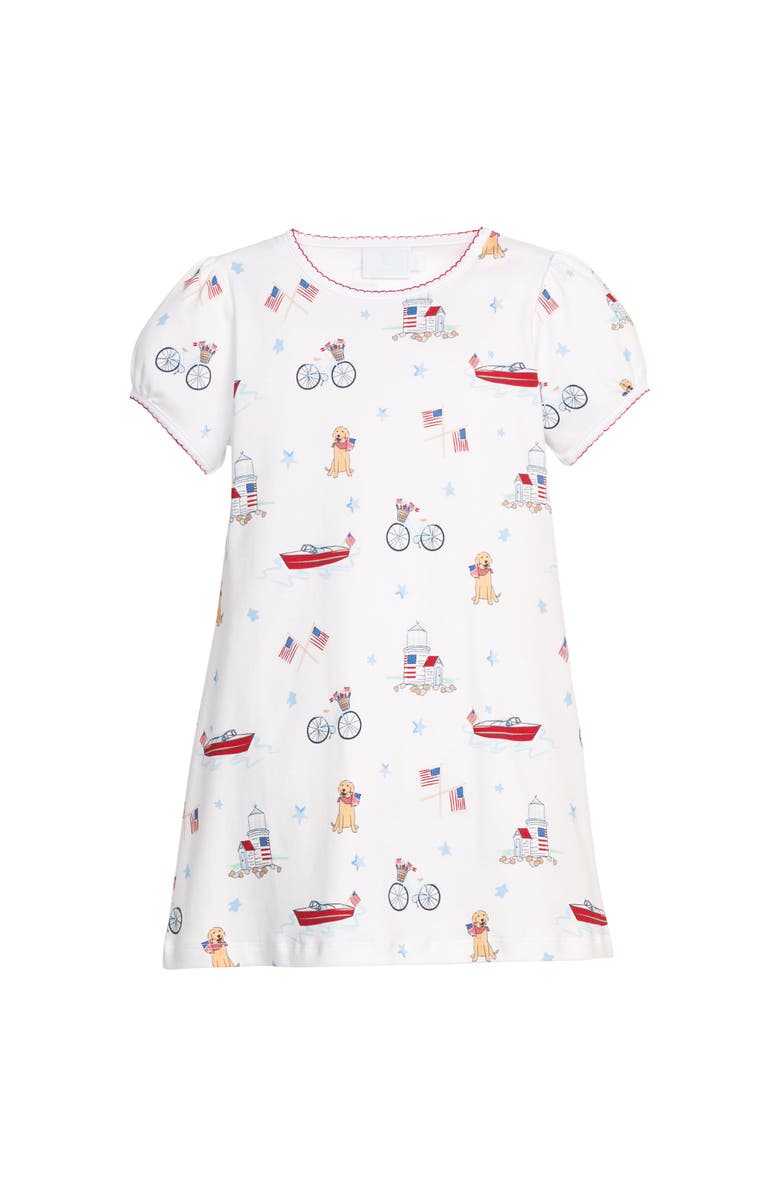 Little English Kids' Printed T-Shirt Dress, Main, color, Coastal Summer