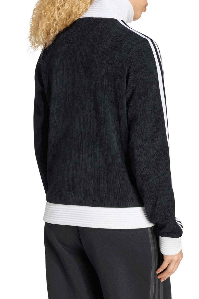 Corduroy Track Jacket, Alternate, color, BLACK
