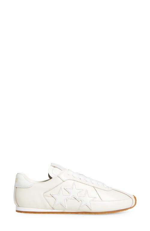 Amiri Pacific Stars Mixed Leather Sneakers In Beige