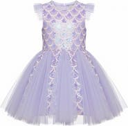 Mia Belle Girls Seaside Shimmer Mermaid Tulle Dress