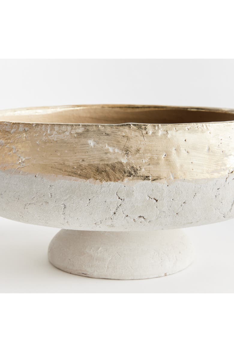 Maude Footed Decorative Bowl, Alternate, color, Gold