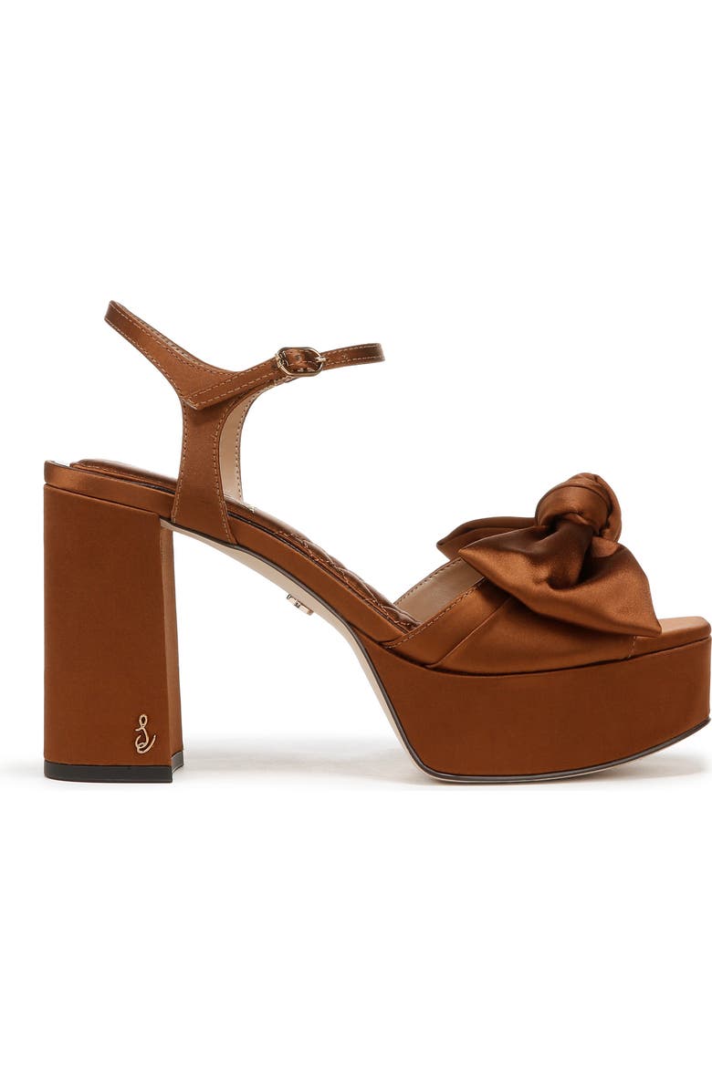 Sam Edelman Julieta Ankle Strap Platform Sandal, Alternate, color, Spiced Camel