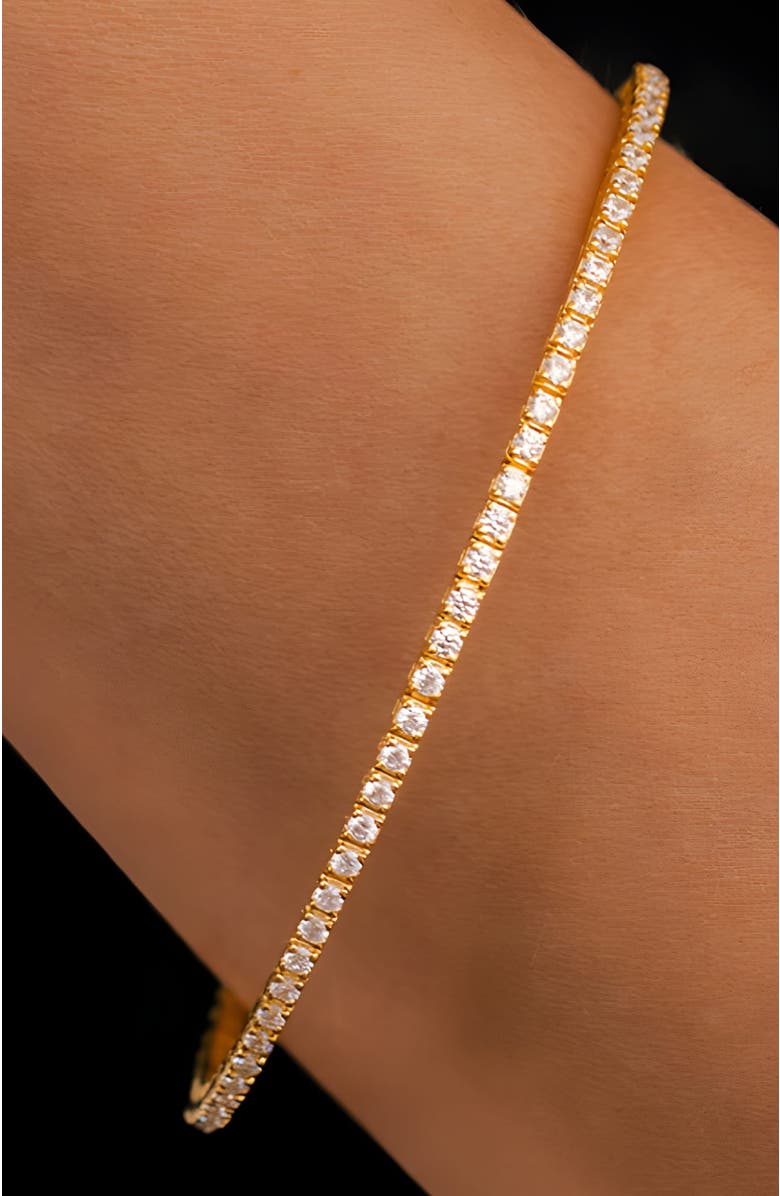 Mint & Lily Flexible Diamond Tennis Bracelet, Alternate, color, 18K Gold Over Sterling Silver