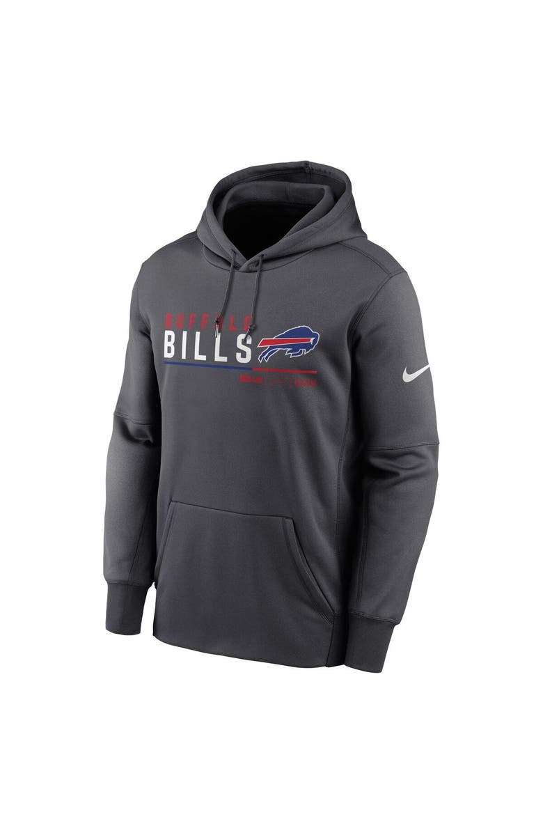Nike Men's Nike Anthracite Buffalo Bills Prime Logo Name Split Pullover Hoodie, Alternate, color, 
