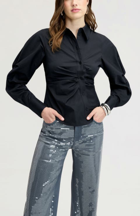 Asymmetrical Button Down Shirt