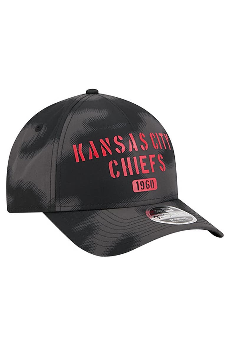 Men's New Era Gray Kansas City Chiefs Halftone Camo 9FORTY Hat, Alternate, color, Gray