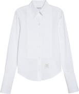 Thom Browne Plissé Bib Button-Down Shirt