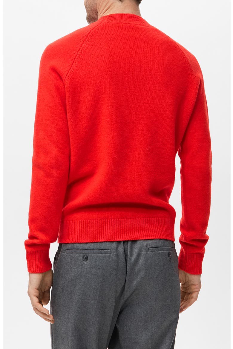 Raglan Sleeve Wool Sweater, Alternate, color, RED