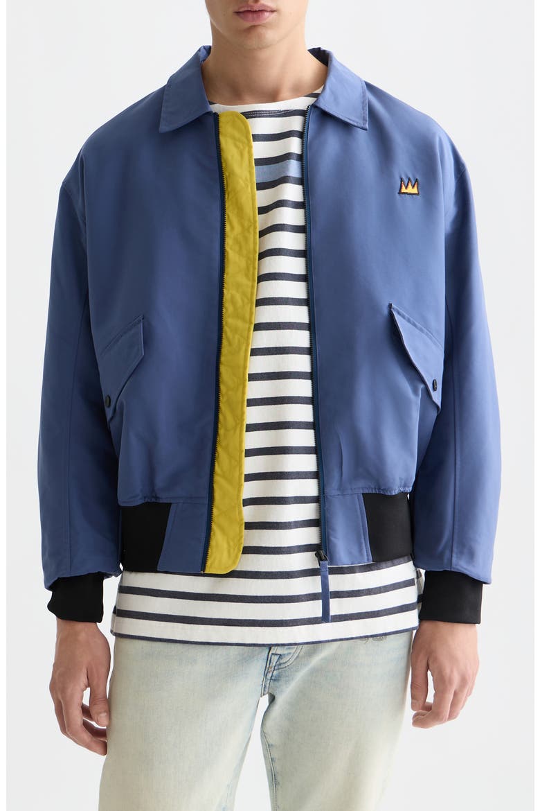 x Basquiat Embroidered Souvenir Jacket, Main, color, OCEANA