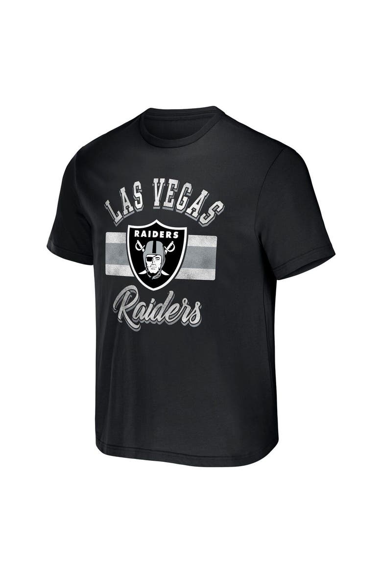 Men's NFL x Darius Rucker Collection by Fanatics Black Las Vegas Raiders Stripe T-Shirt, Alternate, color, Black