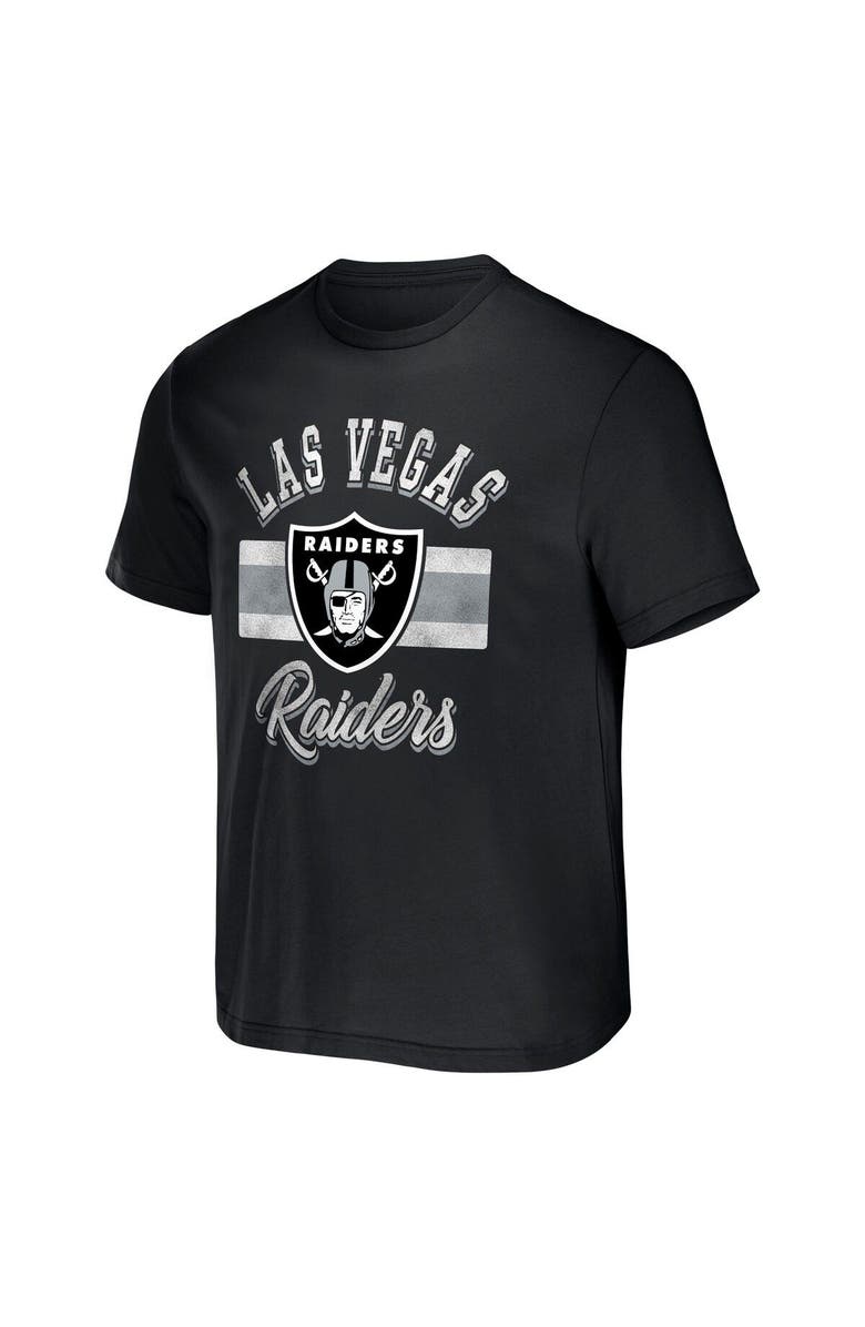 NFL X DARIUS RUCKER Men's NFL x Darius Rucker Collection by Fanatics Black Las Vegas Raiders Stripe T-Shirt, Alternate, color, Black