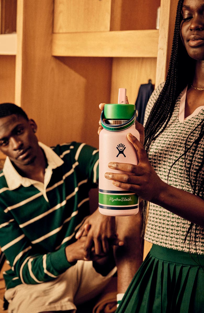 Hydro Flask 32-Ounce Wide Mouth Flex Straw Cap Water Bottle, Alternate, color, Campus Pink