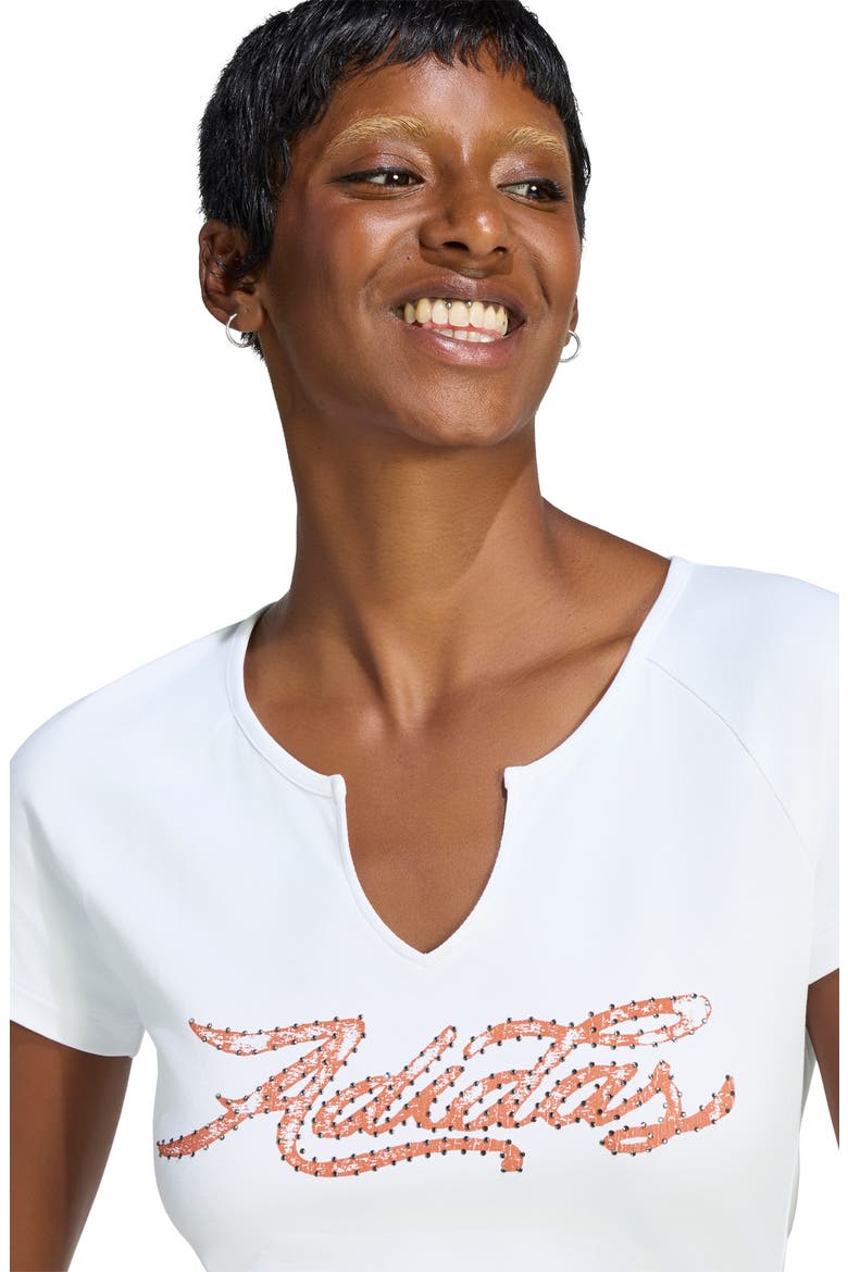 Crystal Logo Graphic Slim T-Shirt, Alternate, color, WHITE