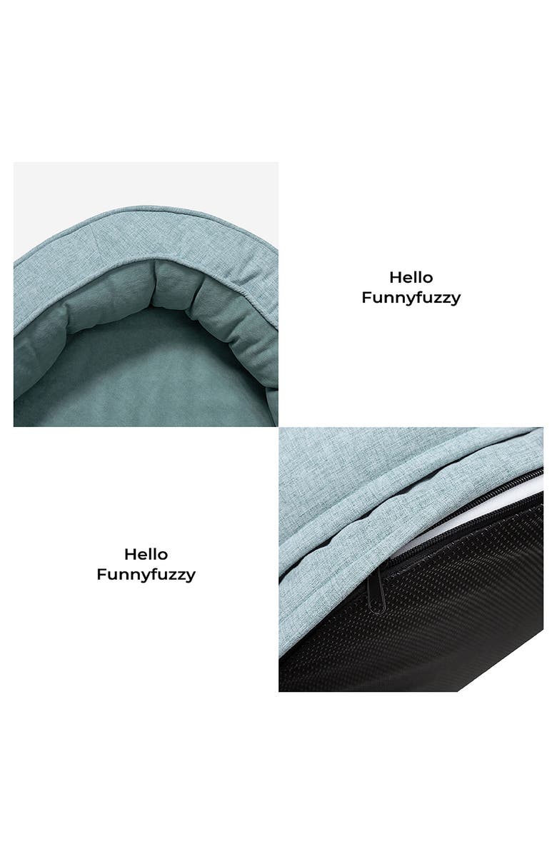 FunnyFuzzy Donut Dog Bed, Alternate, color, Lake Green