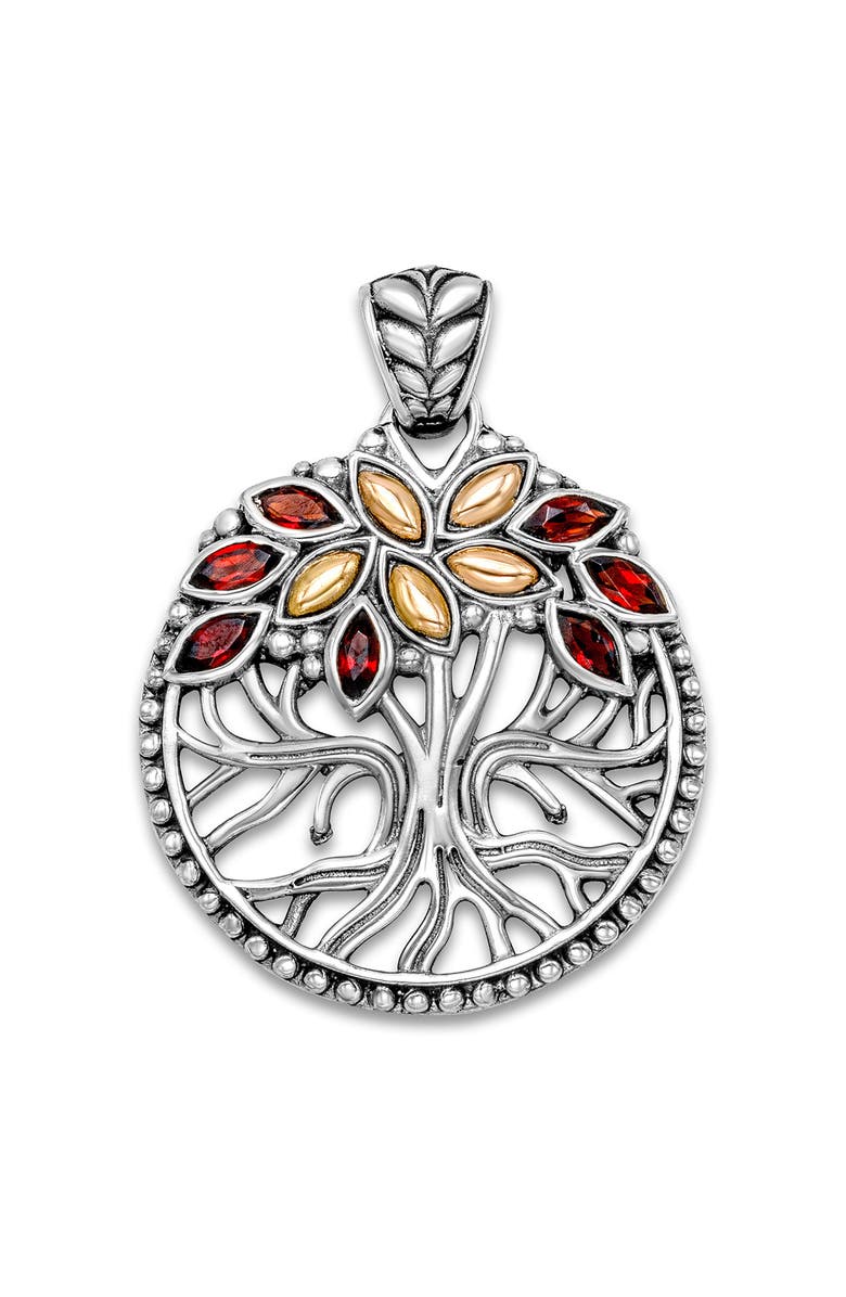 SAMUEL B. Two-Tone Banyan Tree Pendant, Main, color, Red