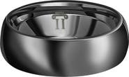 Bliss Diamond Men's Black Polished Bright Tungsten Ring Ring 7mm Comfort Fit Wedding Band