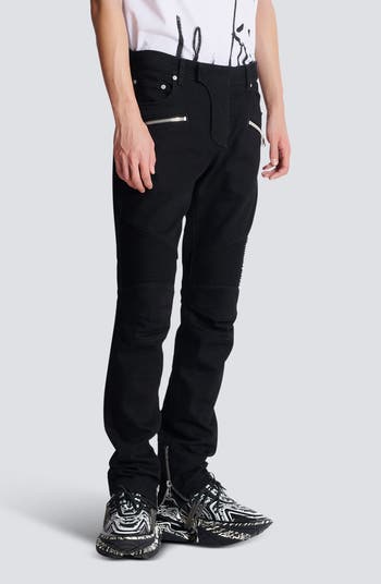 Balmain Denim Biker Pants | Nordstrom