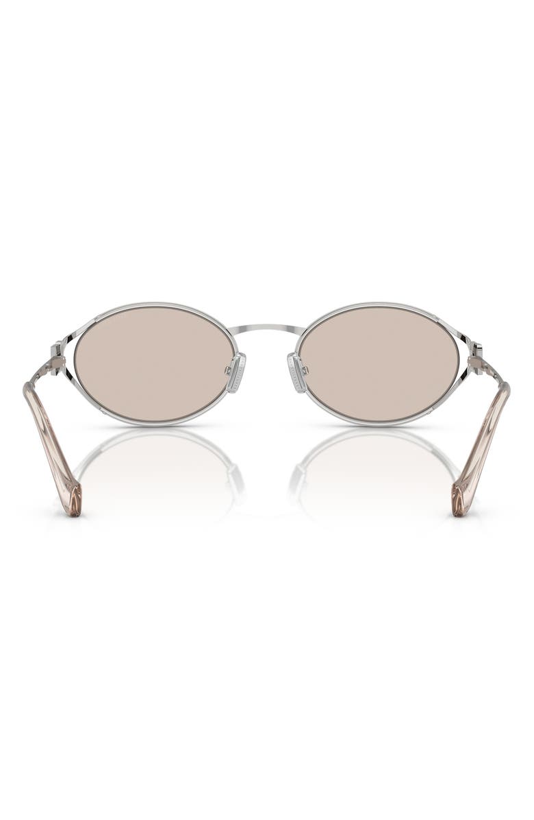 Miu Miu 54mm Oval Sunglasses, Alternate, color, Silver