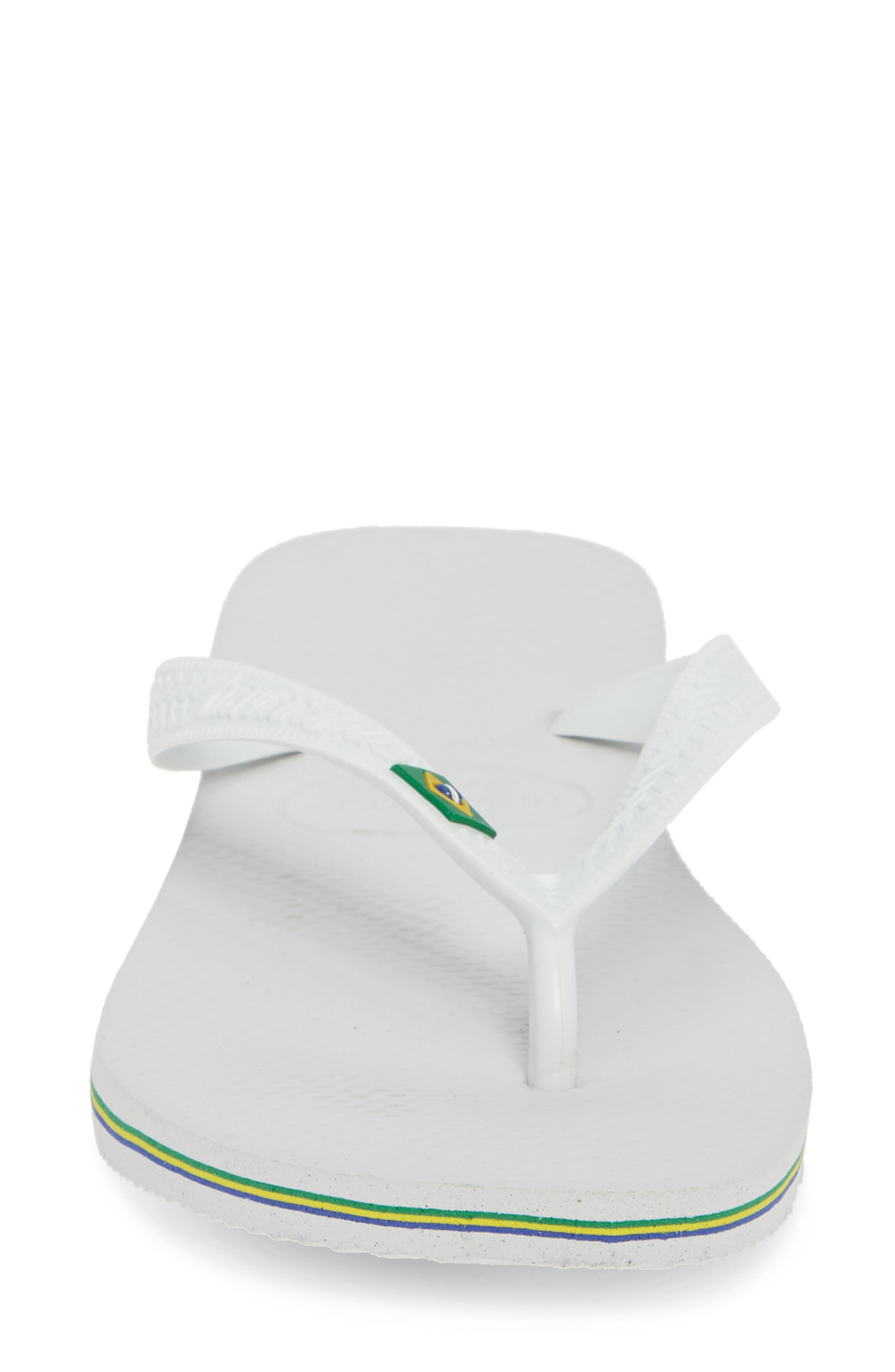 Havaianas Brazil Stripe Flip-Flop, Alternate, color, White