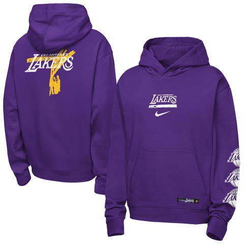 Youth Nike Purple Los Angeles Lakers Courtside Club Premiere Hoodie